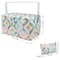 SINGER® Large Abstract Geo Print Sewing Basket with Matching Pouch Sew Kit